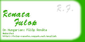 renata fulop business card